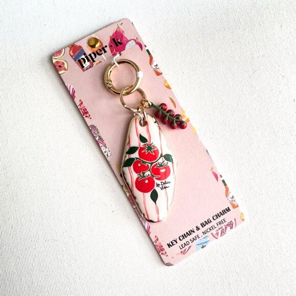 Piper K Tomato Print Keychain - Picture 2 of 4